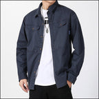 Men's Navy Twill Casual Overshirt