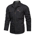 Men's Black Military Shirt