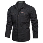 Men's Black Military Shirt