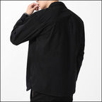 Men's Black Workwear Double Pocket Overshirt