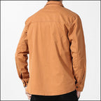 Men's Burnt Orange Utility Shirt with Zipper Pocket