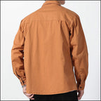 Men's Rust Cotton Workwear Button-Up Shirt