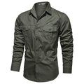 Men's Green Military Shirt