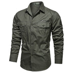 Men's Green Military Shirt