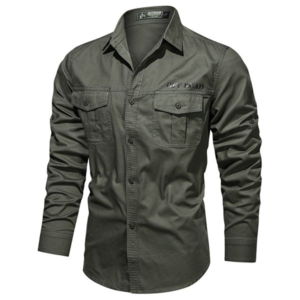 Men's Green Military Shirt