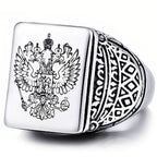 Russian Military Ring with Coat of Arms