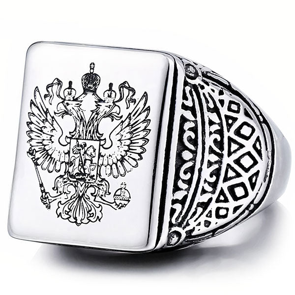 Russian Military Ring with Coat of Arms