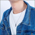 Silver Stainless Steel Bullet Urn Necklace