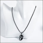 Men's Gunmetal Spartan Helmet Chain Necklace