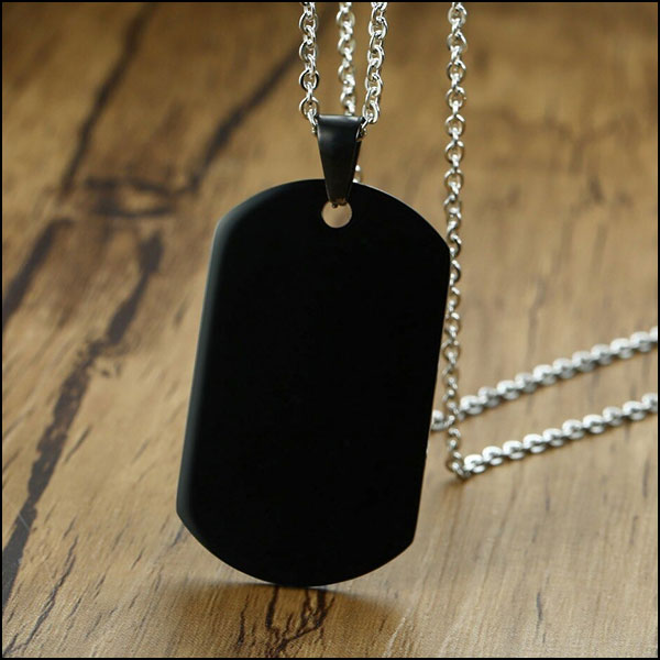 Military dog ​​tag collar