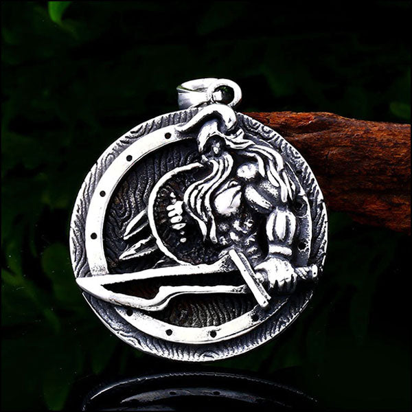 Men's Viking Warrior Stainless Steel Pendant