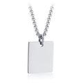 Women's Silver Dog Tag Military Necklace
