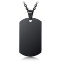 Military Collar with Black Dog Tag
