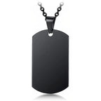 Military Collar with Black Dog Tag