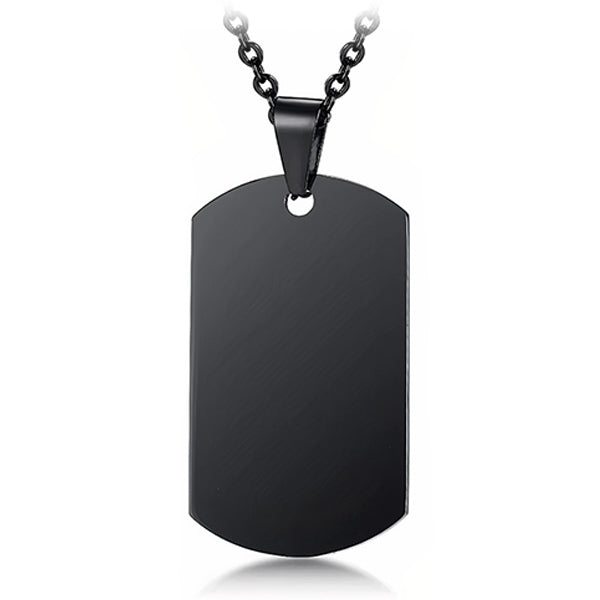 Military Collar with Black Dog Tag
