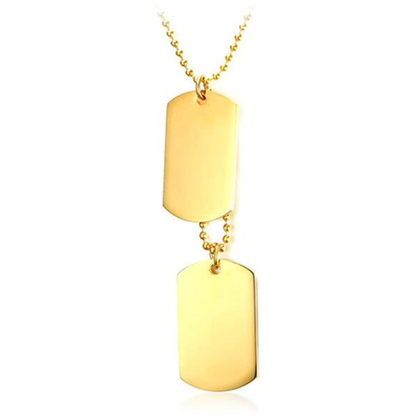 Stainless steel military dog ​​tag necklace
