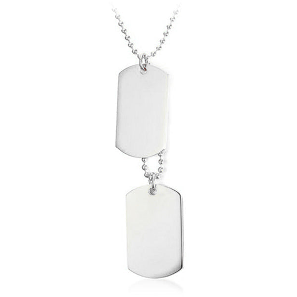 Military Collar with Twin Dog Tags