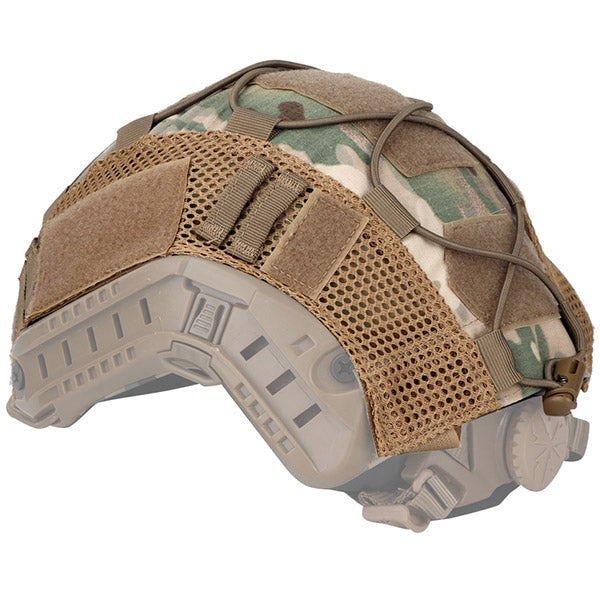 Multicam Tactical Helmet Cover with Mesh
