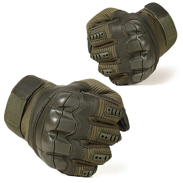 Men's Olive Green Hard Knuckle Tactical Gloves