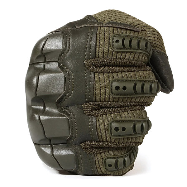 Men's Olive Green Hard Knuckle Tactical Gloves