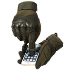 Men's Olive Green Hard Knuckle Tactical Gloves