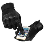 Black Tactical Gloves with Padded Knuckles