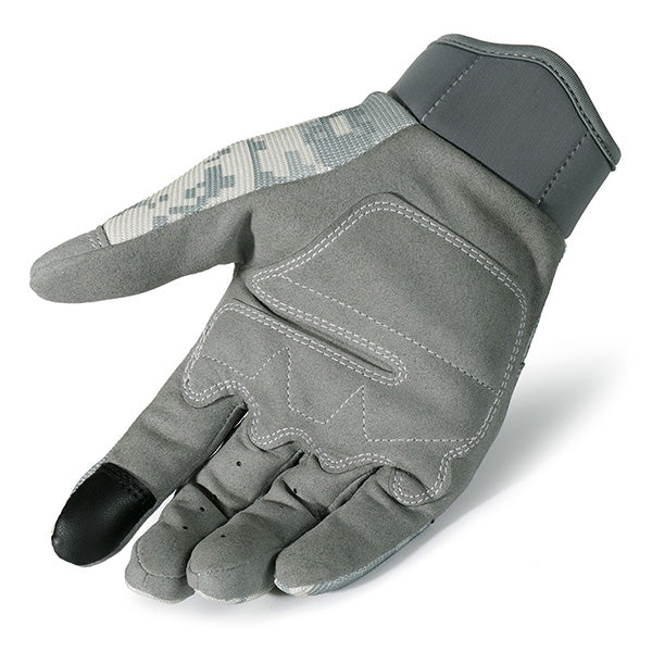 Grey Digital Camo Tactical Gloves with Knuckle Protection