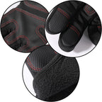 Black Windproof Riding Gloves with Padded Knuckles