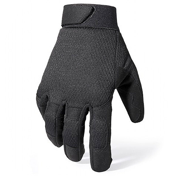 Black Utility Full Finger Gloves with Adjustable Wrist