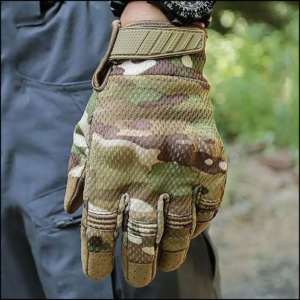 Multicam Tactical Glove with Ventilated Fingertips