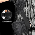 Heavy-Duty Black Tactical Gloves with Knuckle Armor