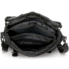 Black Tactical Messenger Bag with MOLLE