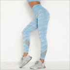 Blue Camouflage Leggings