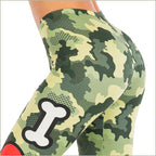 Women's Green Camo I Love Dog Leggings