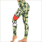 Animal Lover Green Camouflage Leggings