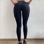 Women's Black High Waisted Cargo Leggings