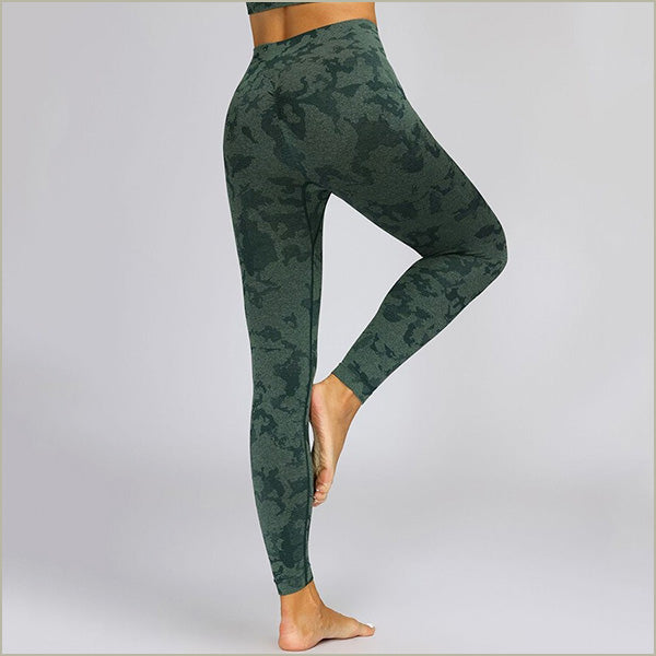 Camouflage Leggings with Trellis Print