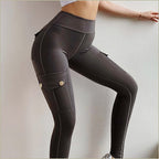 Women's Dark Gray Contouring Cargo Leggings