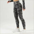 Seamless High-Waisted Dark Grey Camo Leggings
