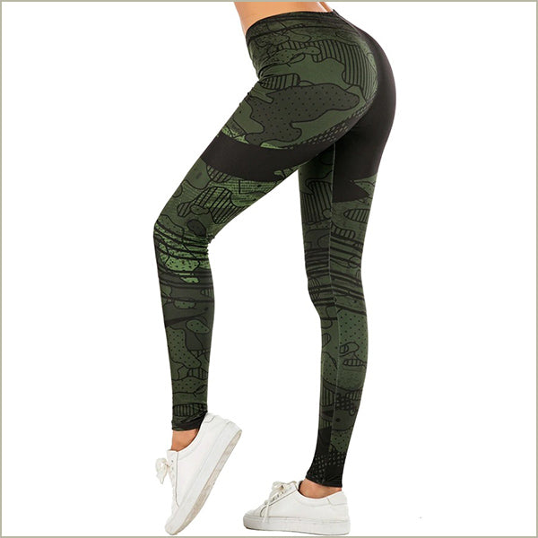 Graphic Military Style Leggings