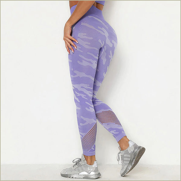 Purple Camouflage Leggings
