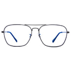 Black Metal Aviator Blue Light Glasses