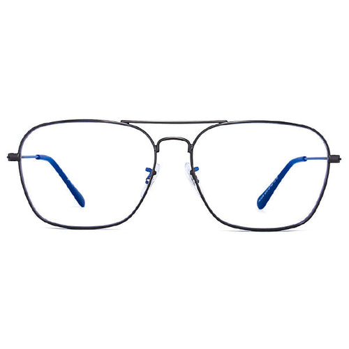 Black Metal Aviator Blue Light Glasses