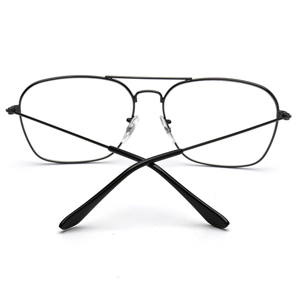 Black Metal Aviator Blue Light Glasses