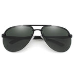 Matte Black Frameless Aviator Sunglasses