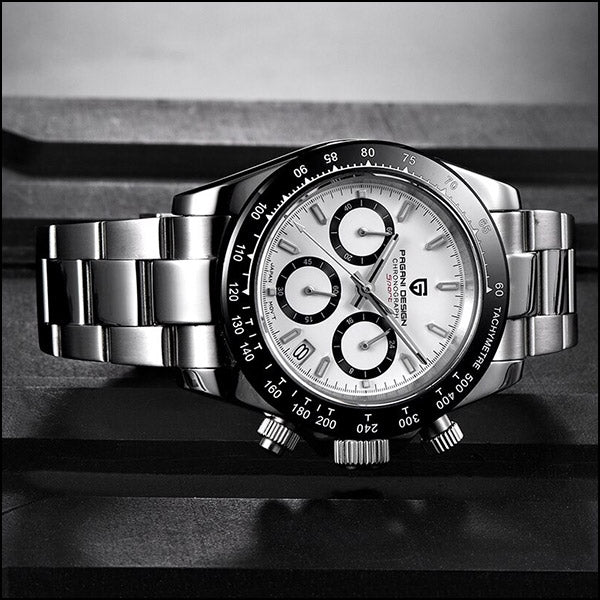 Pagani Design Men's Panda Dial Chronograph Watch