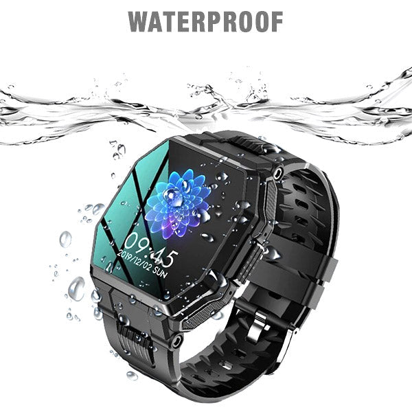 Rugged Olive Green Tactical Smartwatch