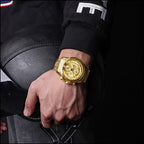 Men's Gold Tone Chronograph Watch with Date