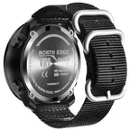 Men's Rugged Black Digital Altimeter Compass Watch