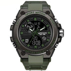 Men's Dark Gray Dual Display Water Resistant Sport Watch